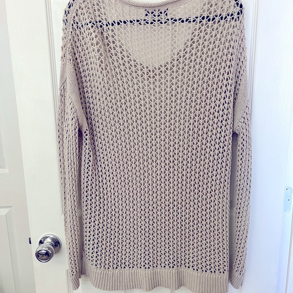 Mossimo Knit Bohemian Long Sleeve Sweater XL Beige - Picture 2 of 5